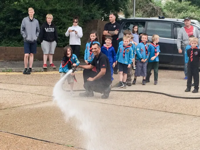 Epic Waterfight and Fire Station Visit