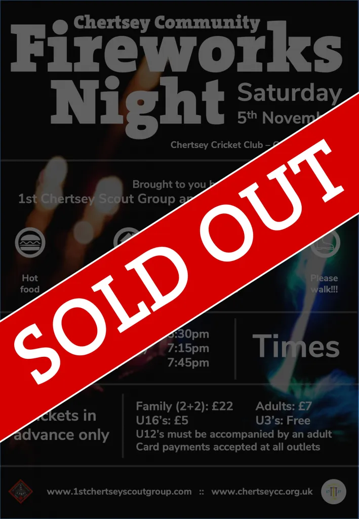 Fireworks flyer - sold out