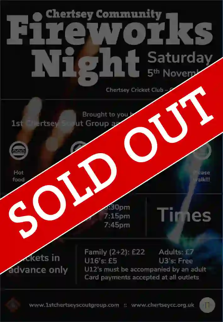 Fireworks – 5th November 2022 – SOLD OUT