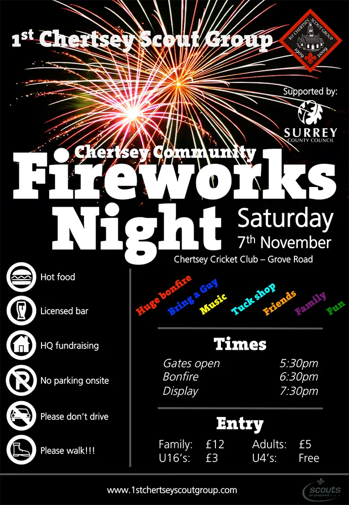 Fireworks flyer