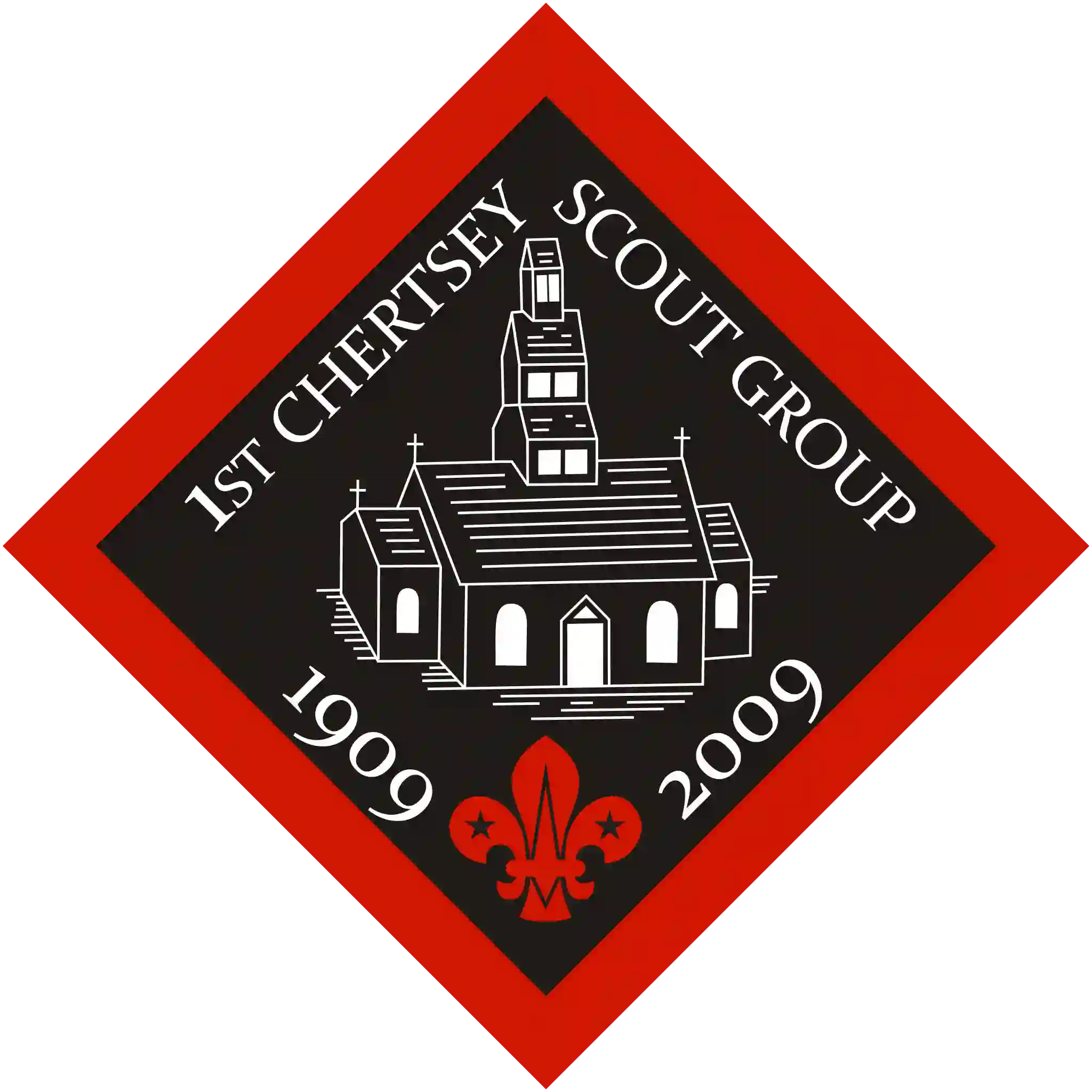 The 1st Chertsey Scout Group badge