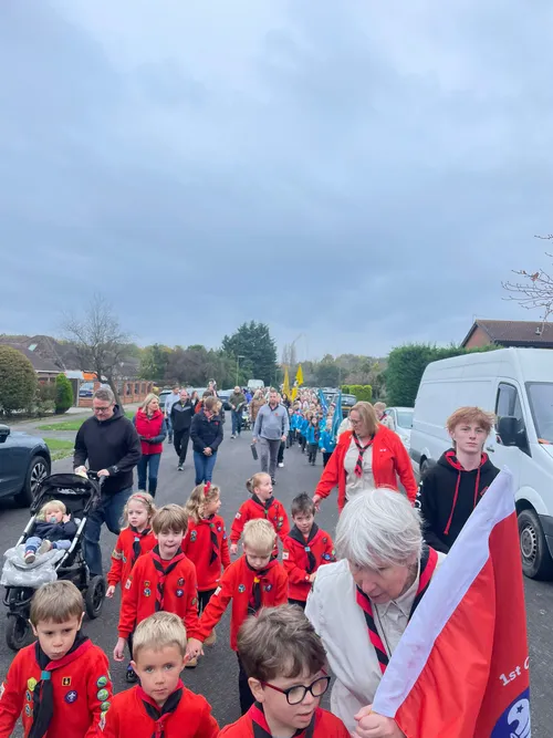 Picture of the parade down Staines Lane