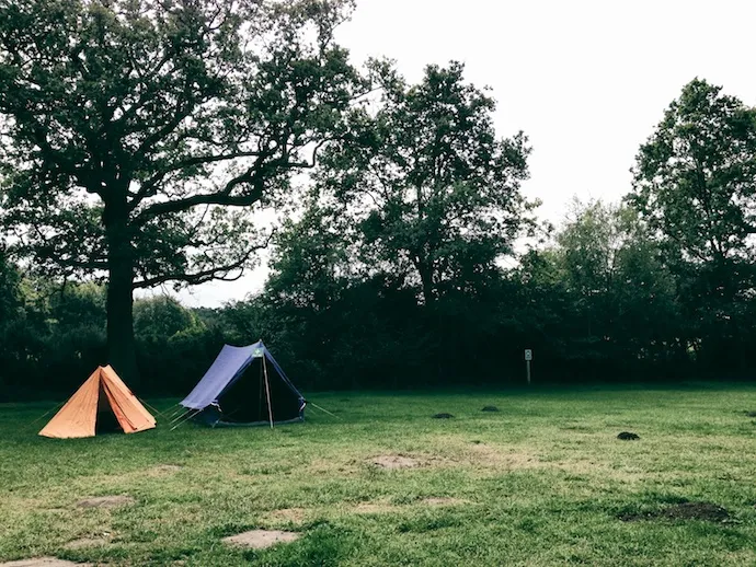 two scout tents